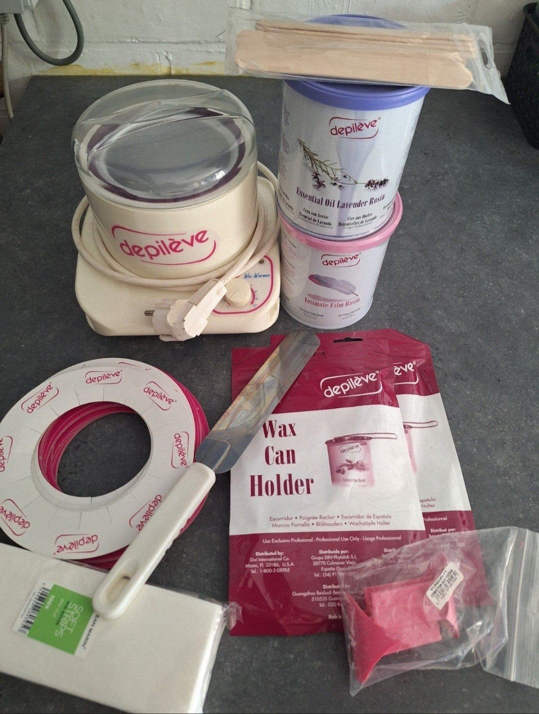 depileve wax heater met toebehoren, Ophalen