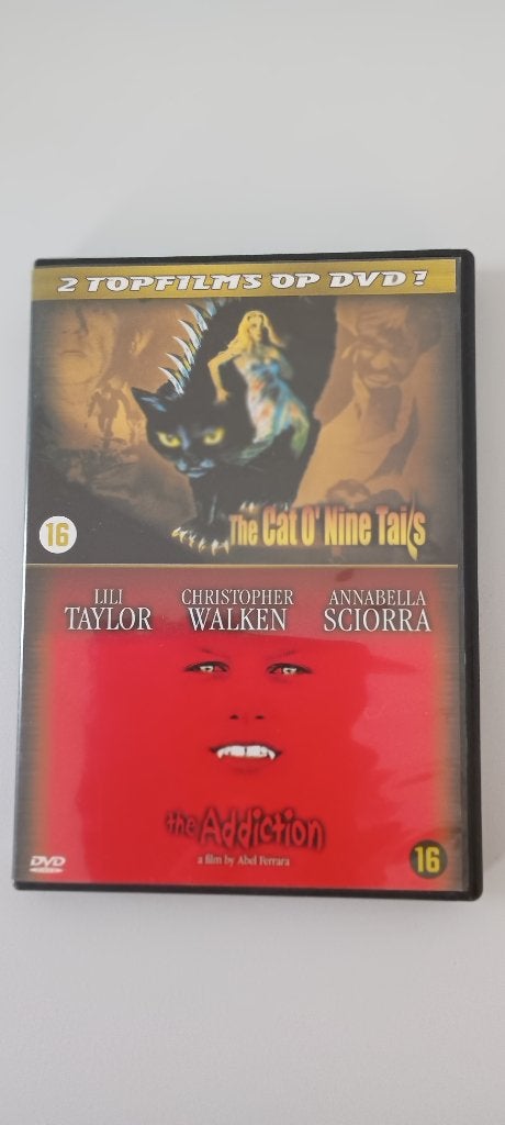 Dvd horror The cat o'nine Tails/ Addiction, CD & DVD, Enlèvement ou Envoi, Anglais, Vampires ou Zombies, À partir de 16 ans