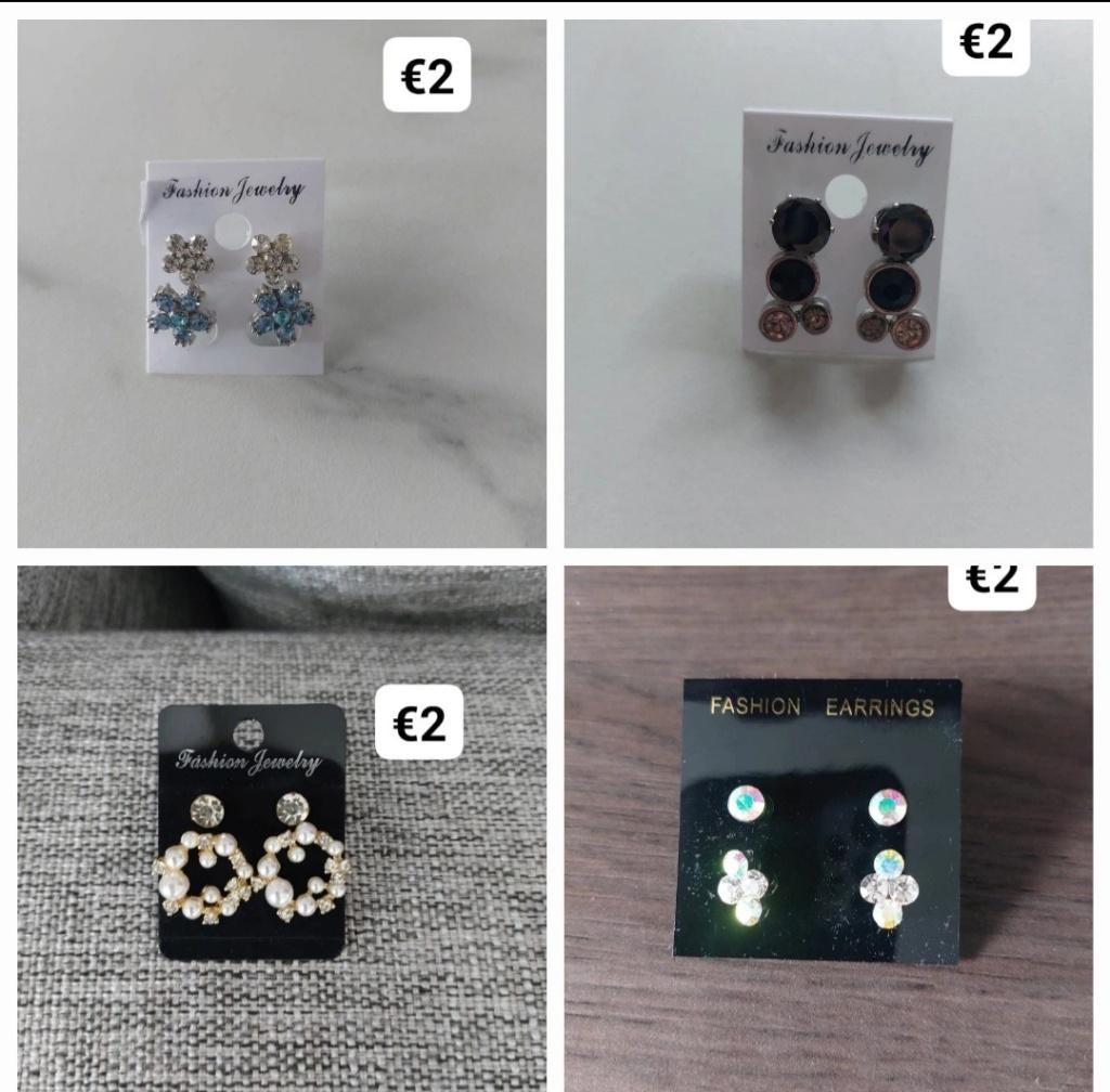 Partijtje oorbellen, Bijoux, Sacs & Beauté, Boucles d'oreilles, Enlèvement ou Envoi, Autres couleurs, Autres matériaux, Neuf