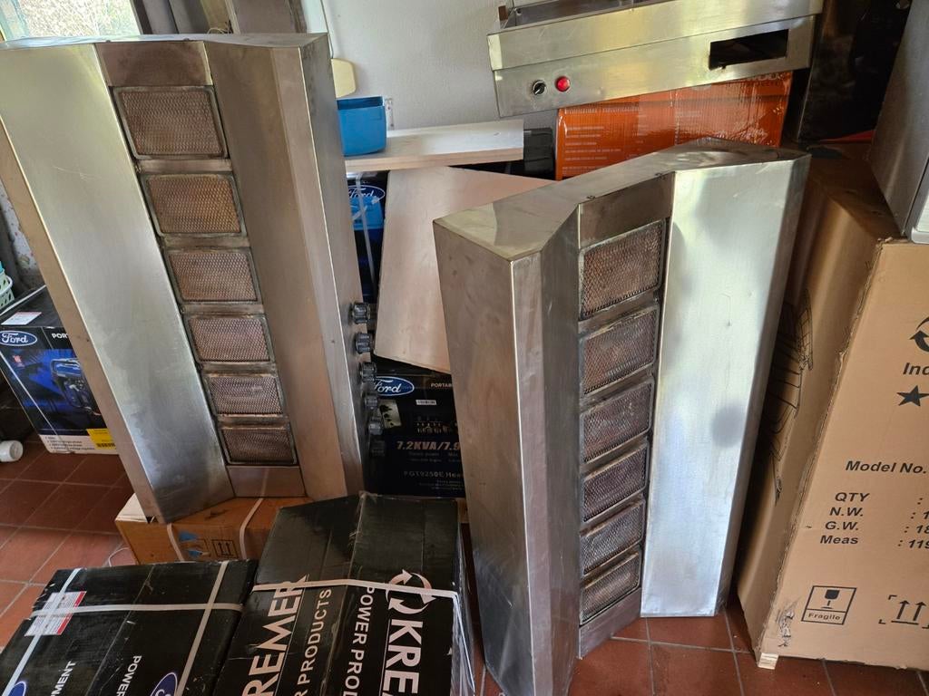 1 grill kebab à gaz inox, Enlèvement