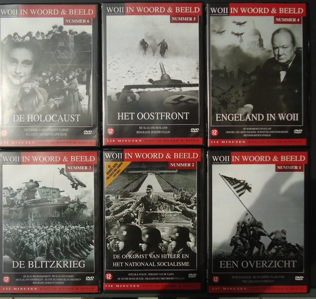 12- delige, dvd reeks- WOII in woord en beeld, Ophalen of Verzenden, Zo goed als nieuw, Oorlog of Misdaad
