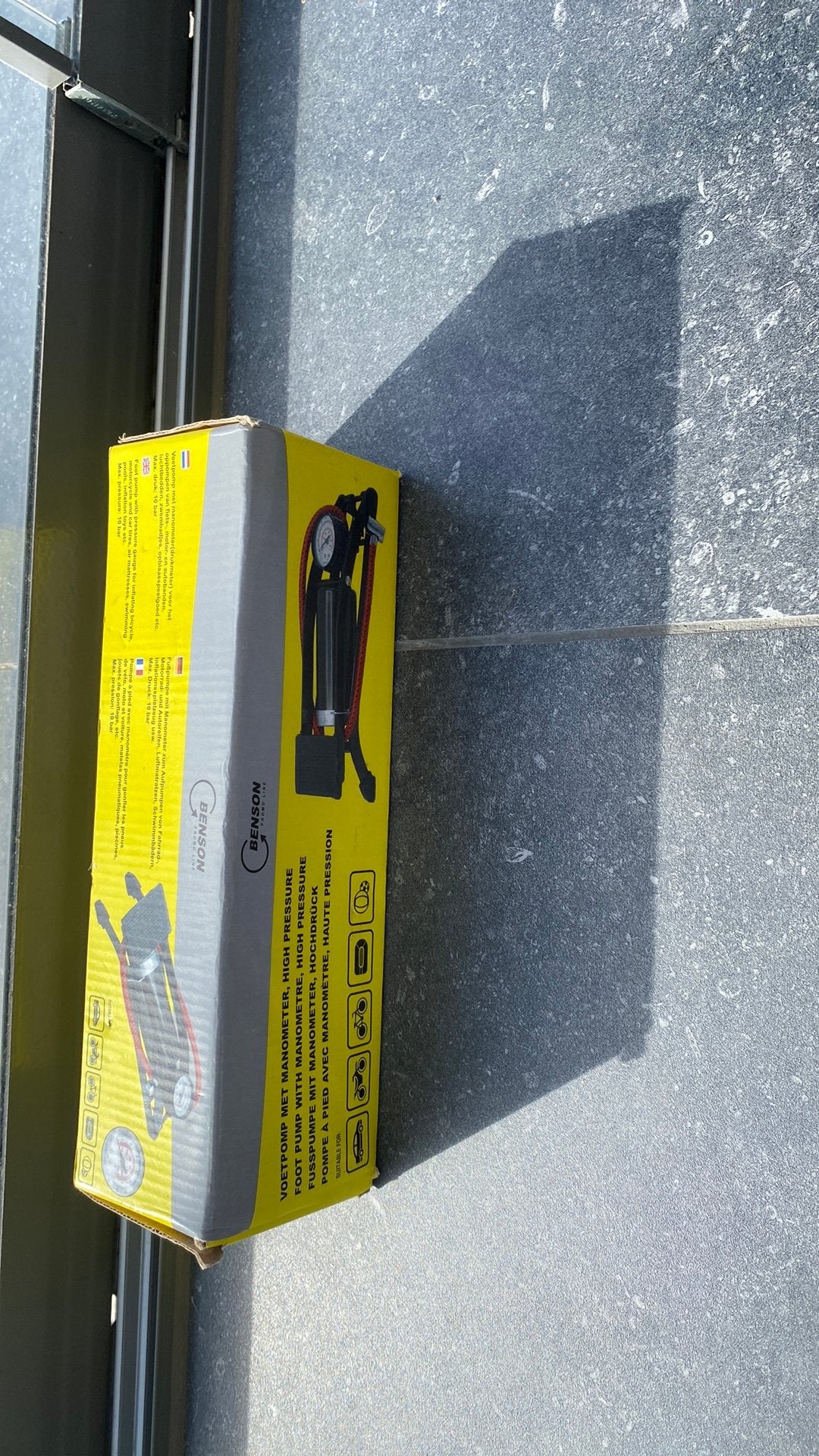 Voetpomp met manometer, Caravanes & Camping, Enlèvement, Comme neuf