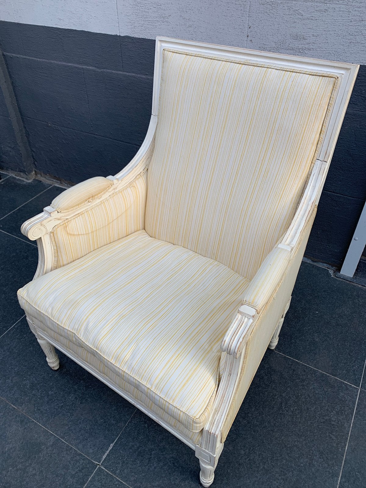 Fauteuil in oude stijl, Huis en Inrichting, Ophalen, Gebruikt