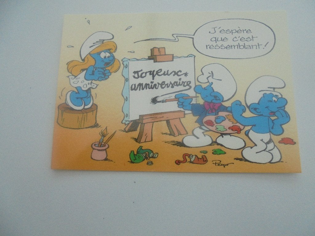 de smurfen - postkaart, Collections, Enlèvement ou Envoi, 1980 à nos jours, Non affranchie, Autres thèmes