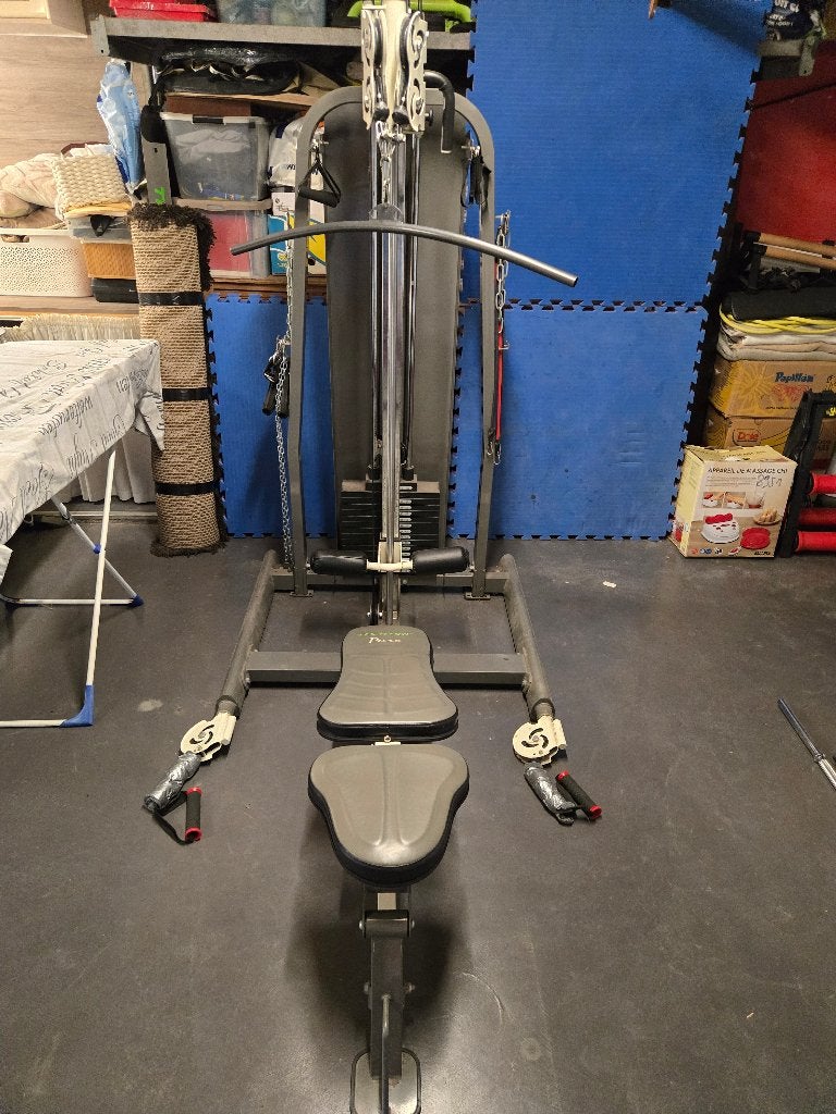 Volledige set voor krachttraining, Sport en Fitness, Ophalen, Gebruikt, Benen, Fitnessbank