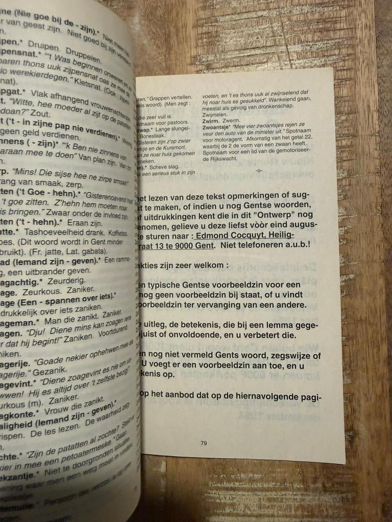 Ontwerp voor een nieuw Gents Idiotikon - Edmond Cocquyt, Gelezen, Ophalen of Verzenden, Edmond Cocquyt, Overige uitgevers
