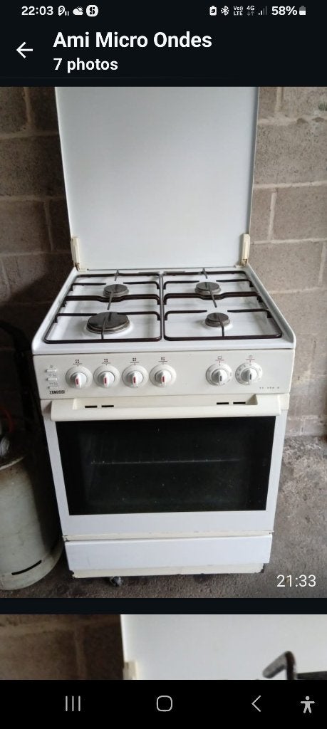 Cuisinière, Electroménager, Gaz, Enlèvement ou Envoi, 4 zones de cuisson, Utilisé