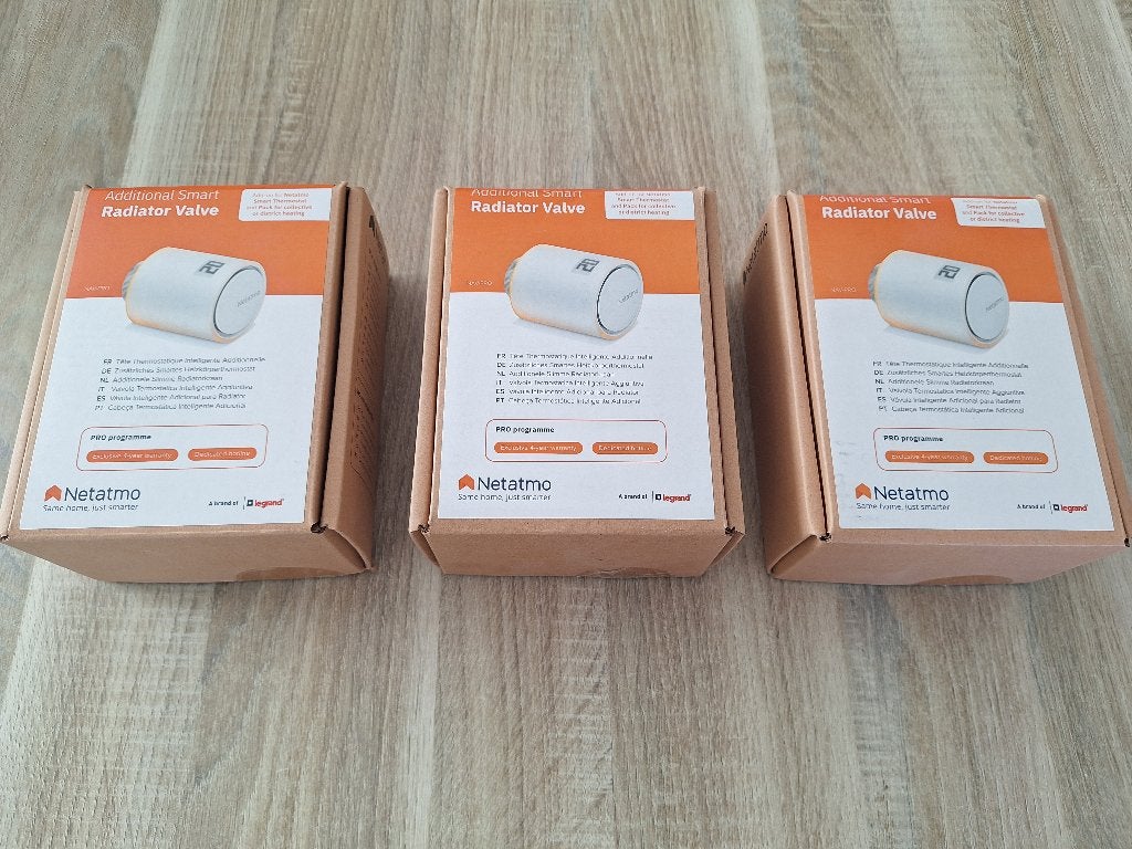Lot de 3 têtes thermodynamiques intelligentes Netatmo, Enlèvement, Utilisé, Thermostat
