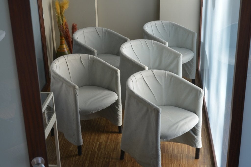 6  stoelen Flexform fauteuil mixer, Huis en Inrichting, Ophalen, Italiaanse design, Gebruikt, Metaal