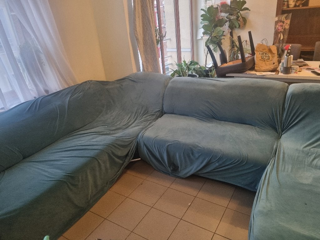 Gratis, Ophalen, Gebruikt, Hoekbank, 300 cm of meer
