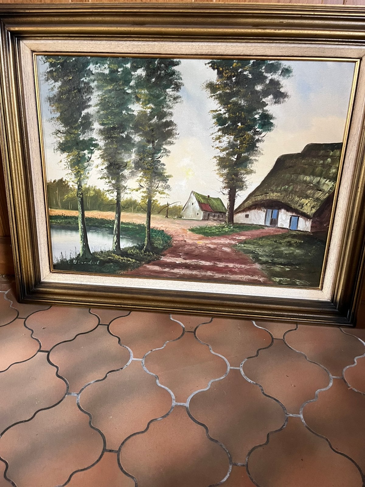 L.blondeel, Antiek en Kunst, Doek, Ophalen of Verzenden, Gesigneerd, Landschap