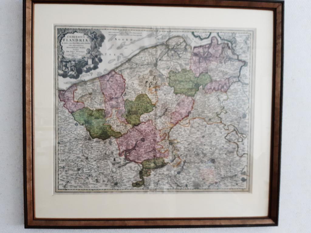 oude kaart Vlaanderen, Boeken, Ophalen, Zo goed als nieuw, Voor 1800, Landkaart