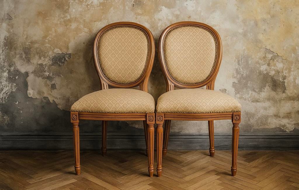 Ensemble de 2 chaises vintage de style Louis XVI, Enlèvement