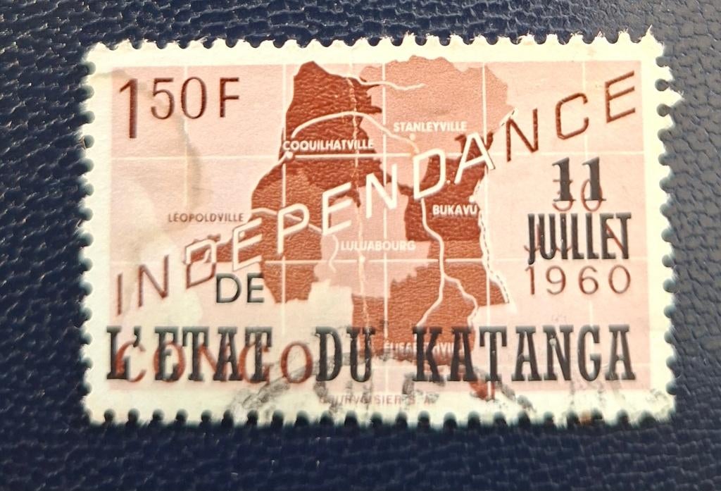 Tampon Katanga OBP 43, Timbres & Monnaies, Enlèvement ou Envoi, Affranchi