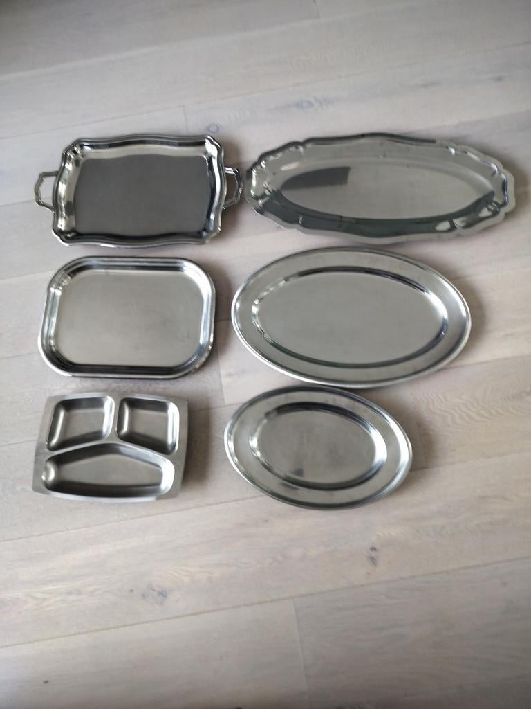 Inox, pour les 6 plateaux, Maison & Meubles, Accessoires pour la Maison | Plateaux, Enlèvement, Comme neuf