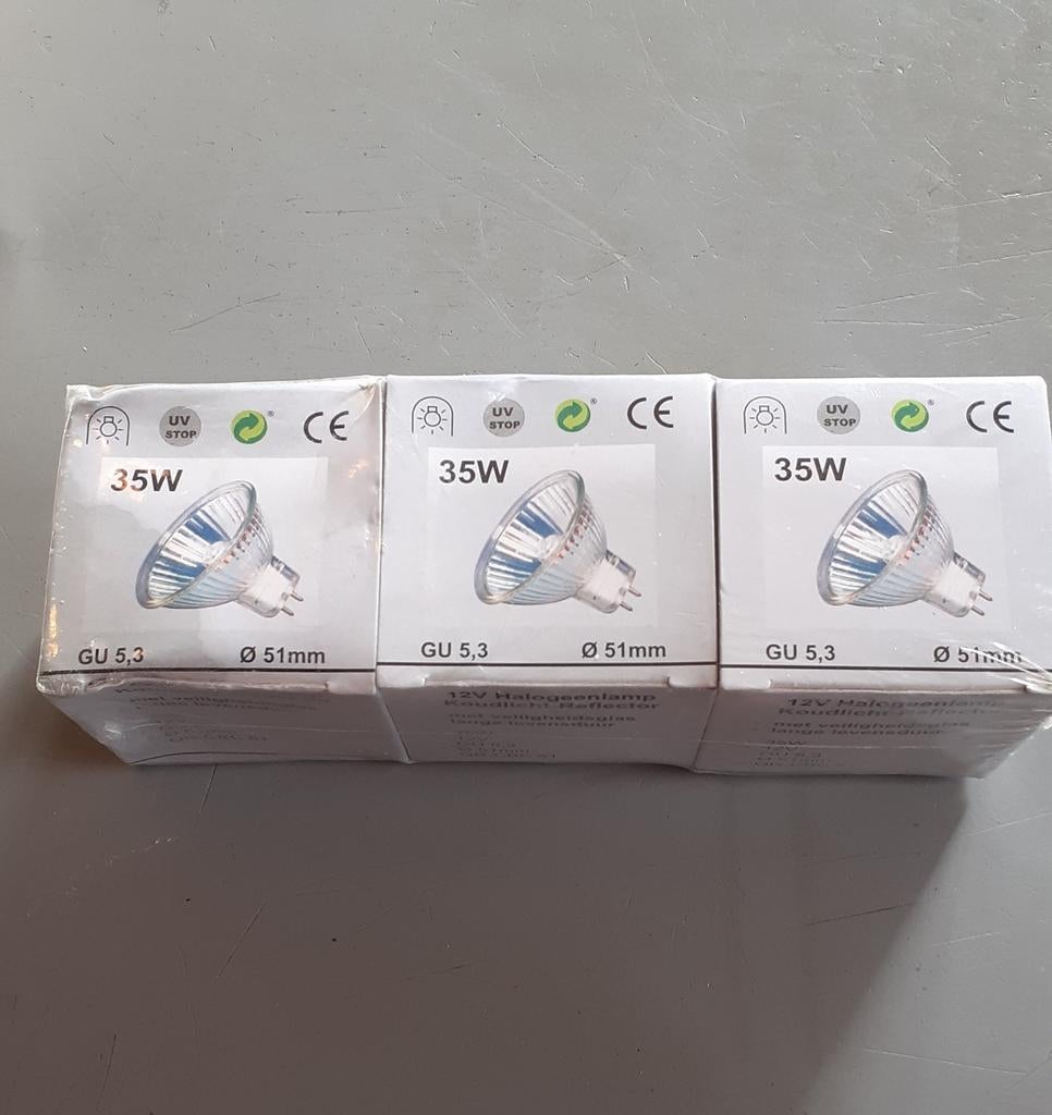 3 lampe halogène 12 v 35 watt diamètre 51mm neuf, Enlèvement ou Envoi, Neuf