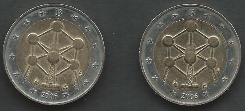 Belgie * 2 Euromunt - heropening van het Atomium 2006 (x2), Enlèvement ou Envoi, Belgique, 2 euros, Monnaie en vrac