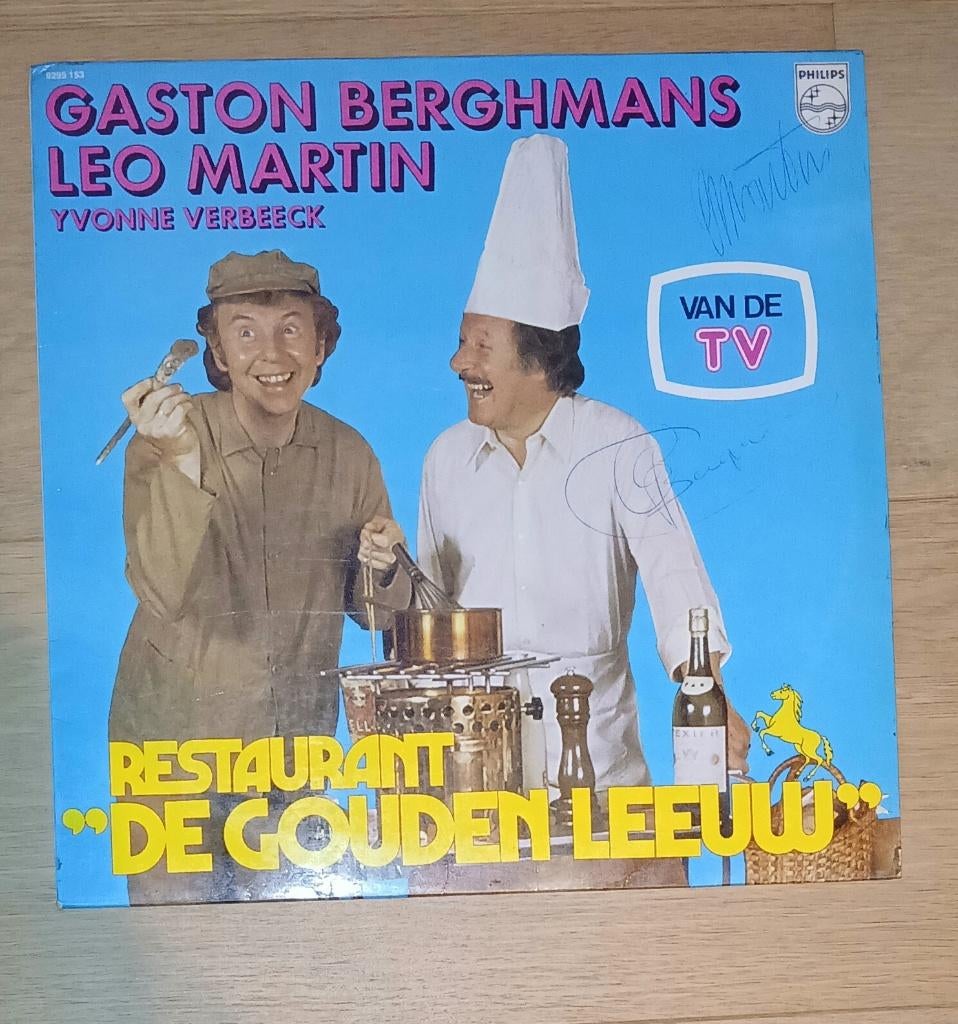 Gaston en Leo gesigneerde LP vinyl sketch humor, Cd's en Dvd's, Vinyl | Nederlandstalig, Ophalen of Verzenden