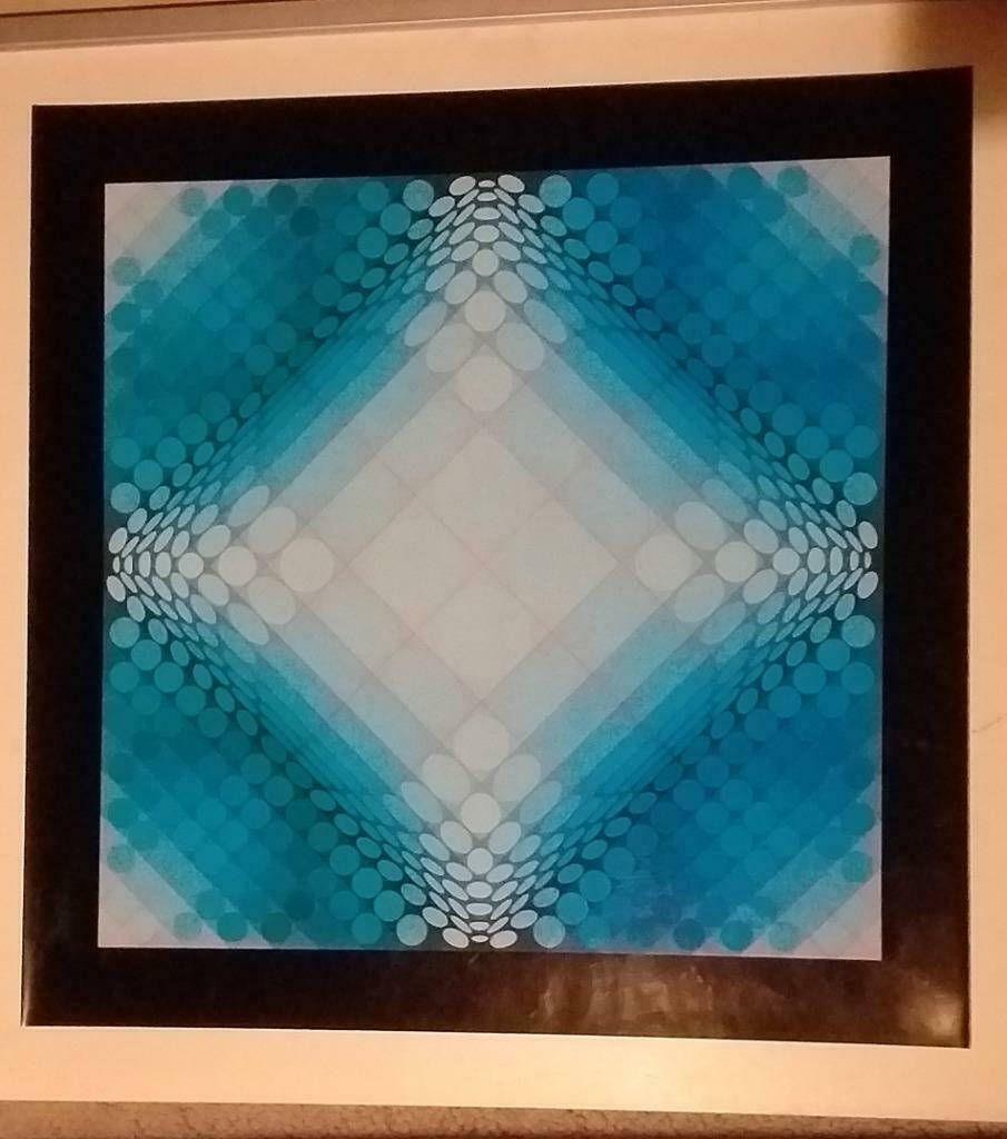 XL litho Vasarely, DELL-3, Griffon 1974, Ophalen of Verzenden