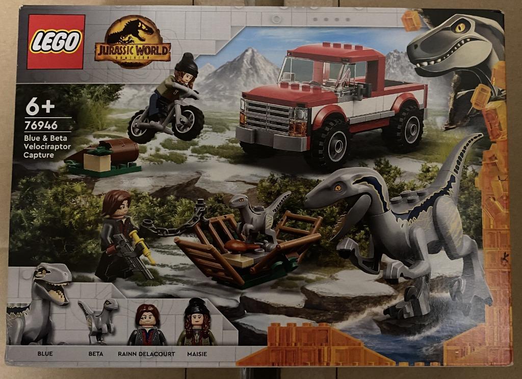 LEGO 76946 Jurassic World Blue & Beta Velociraptor Capture, Ophalen of Verzenden, Nieuw, Complete set, Lego