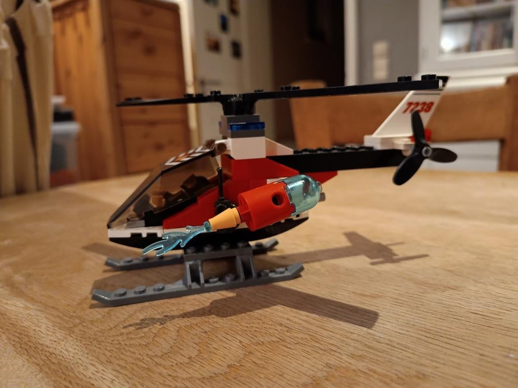 Lego city helicopter brandweer 7238, Ophalen, Gebruikt, Lego