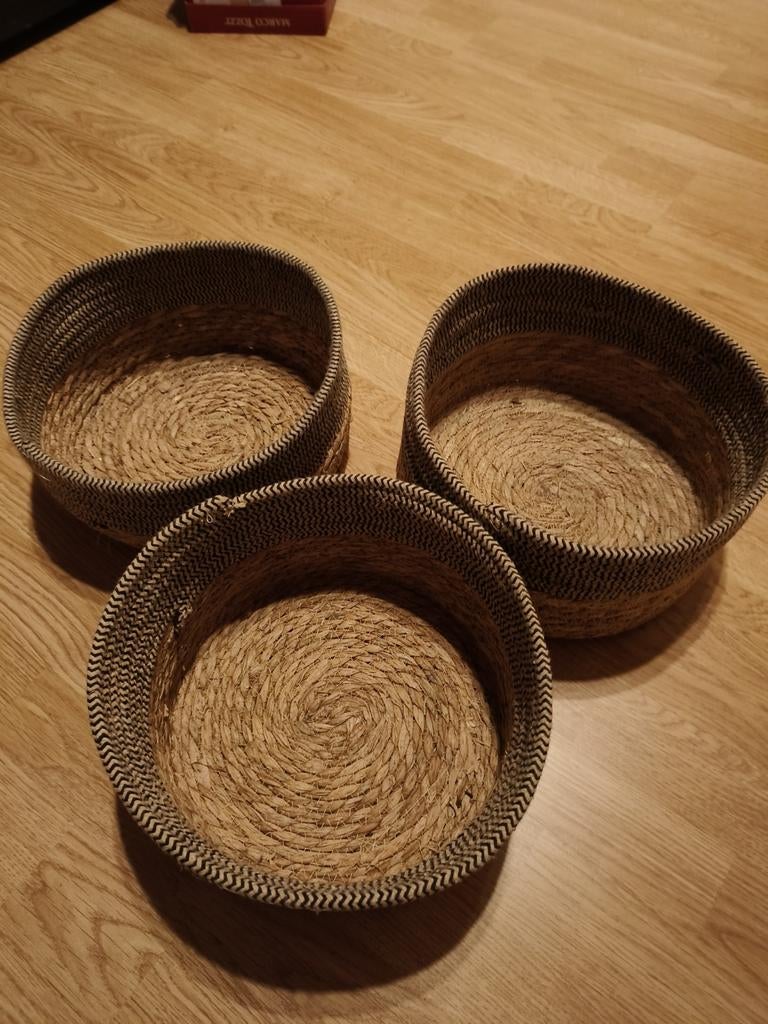 Rieten mandjes, Huis en Inrichting, Woonaccessoires | Onderzetters, Ophalen, Gebruikt, Overig