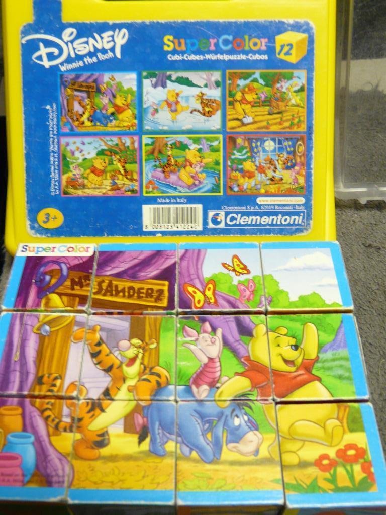 Disney Winnie the Pooh houten blokuzzel 12 blokjes, Kinderen en Baby's, Ophalen, Gebruikt, Puzzelen