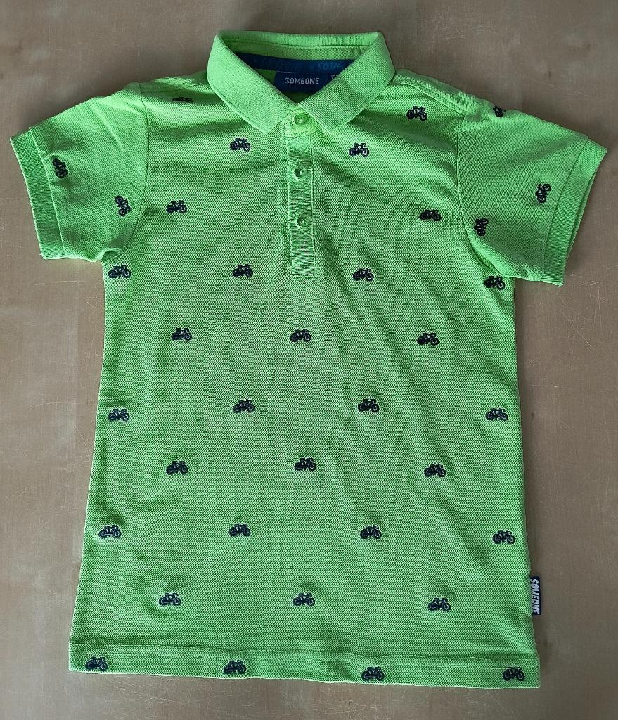 Hevig groene polo fiets Someone, maat 122, Kinderen en Baby's, Kinderkleding | Maat 122, Ophalen of Verzenden, Zo goed als nieuw