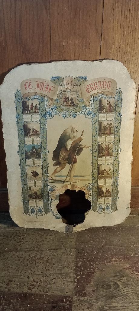 Antieke gravure Charles PINOT, Wandering Jew, Engelmann,n650, Ophalen of Verzenden