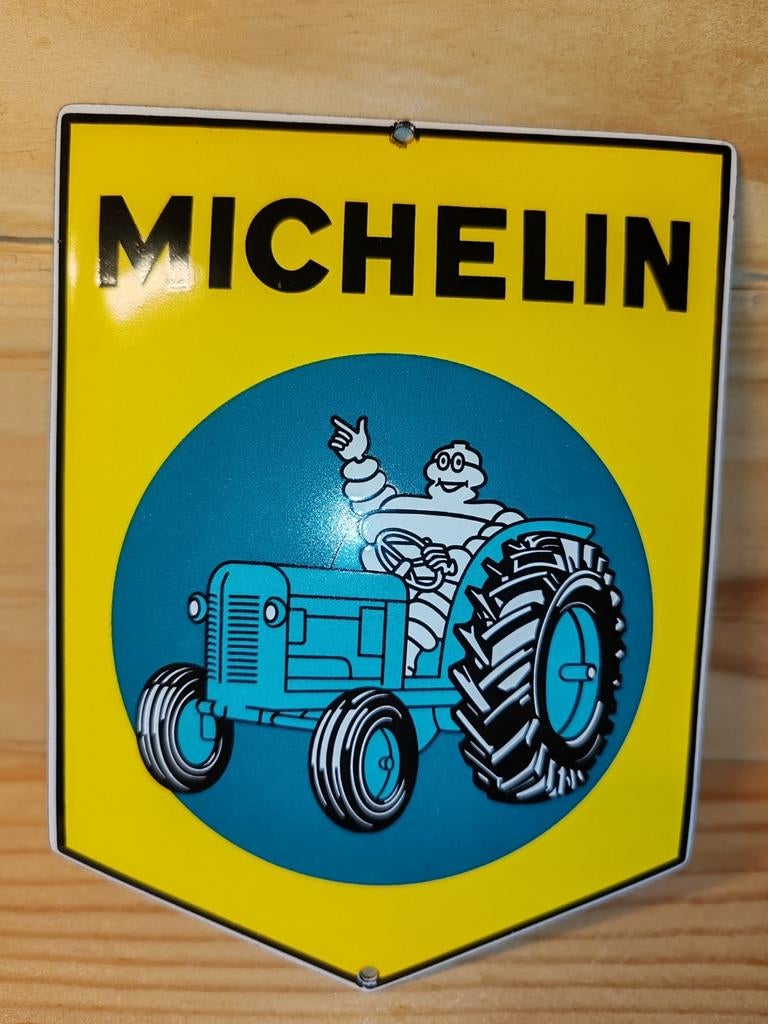 Plaque émaillée Michelin, Enlèvement ou Envoi, Comme neuf, Panneau publicitaire