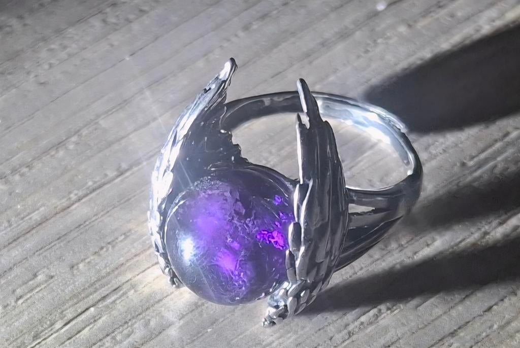 Amethist ring, Ophalen of Verzenden