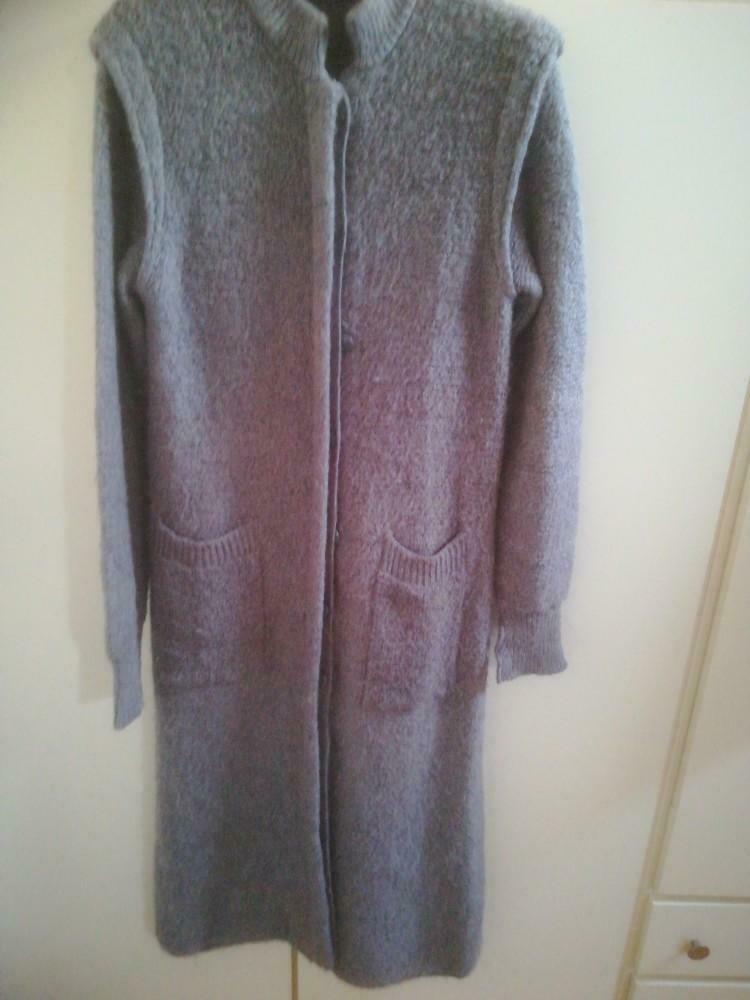 Long gilet vintage gris, Enlèvement ou Envoi, Comme neuf, Taille 36 (S), Gris