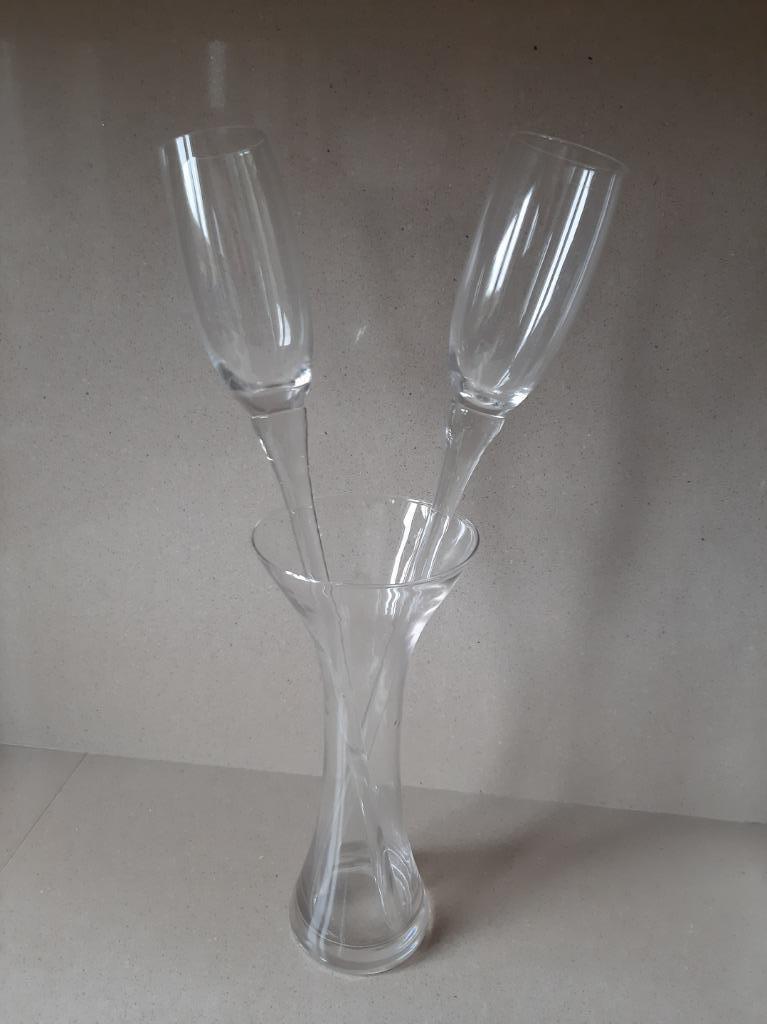 Champagneglazen voor twee, Antiek en Kunst, Ophalen of Verzenden