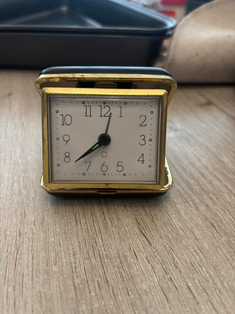 Vintage reis wekker, Ophalen of Verzenden, Gebruikt