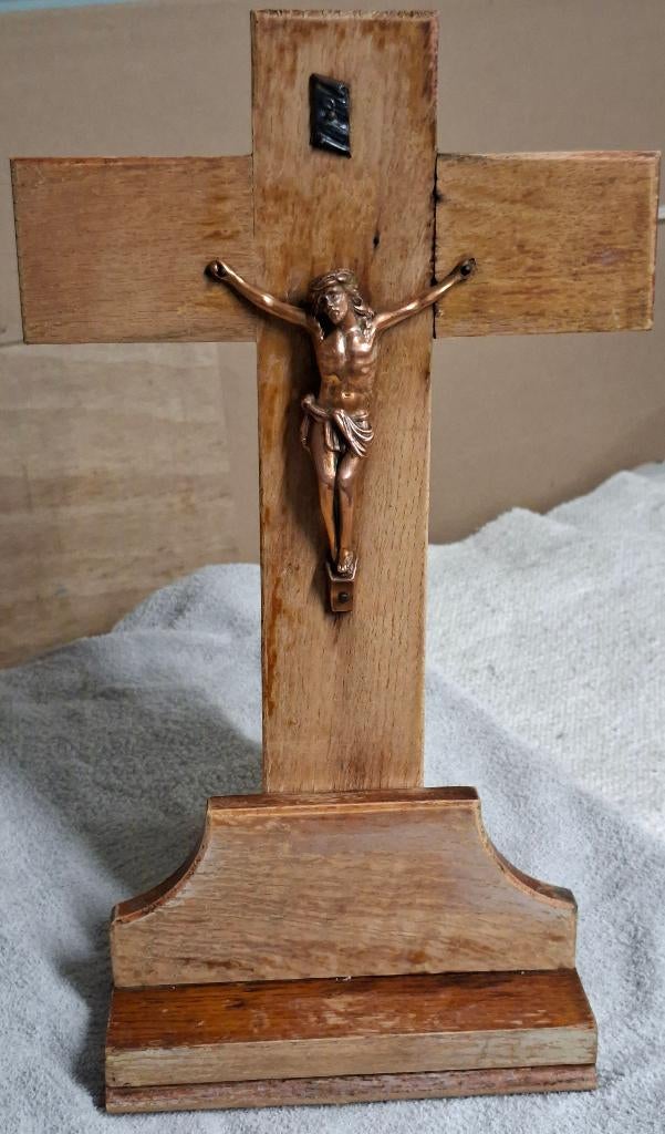 statue du Christ en bois antique, Antiquités & Art, Enlèvement ou Envoi