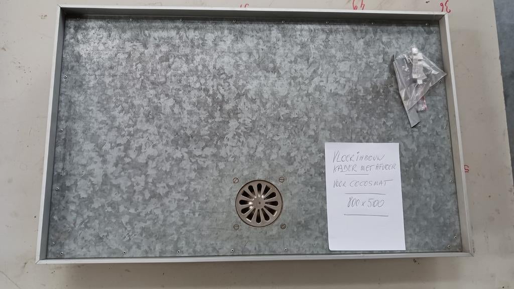 INBOUW VLOERKADER met inox afvoer voor vloermat, Doe-het-zelf en Bouw, Ophalen, Nieuw