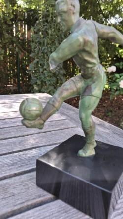 Voetballer Art Deco., Antiek en Kunst, Ophalen