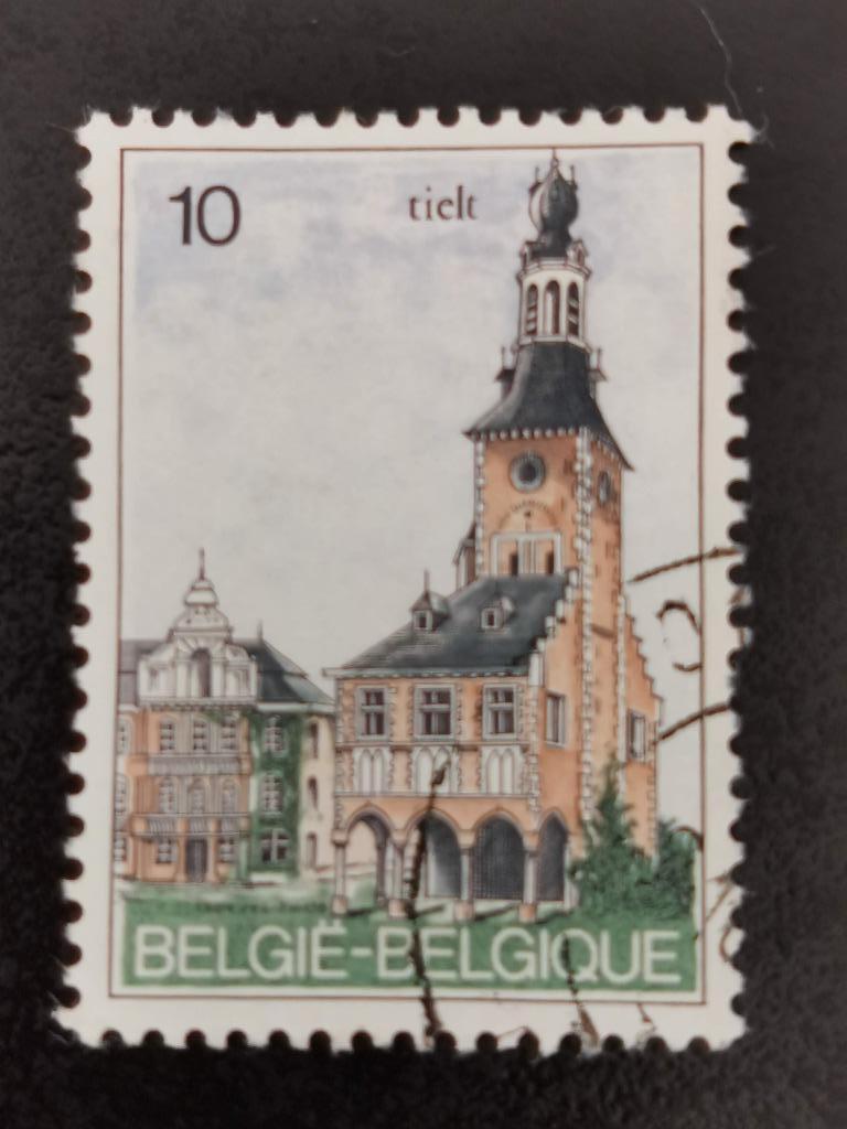 Belgie 1984 -  Tielt - halletoren en stadhuis, Postzegels en Munten, Ophalen of Verzenden, Gestempeld