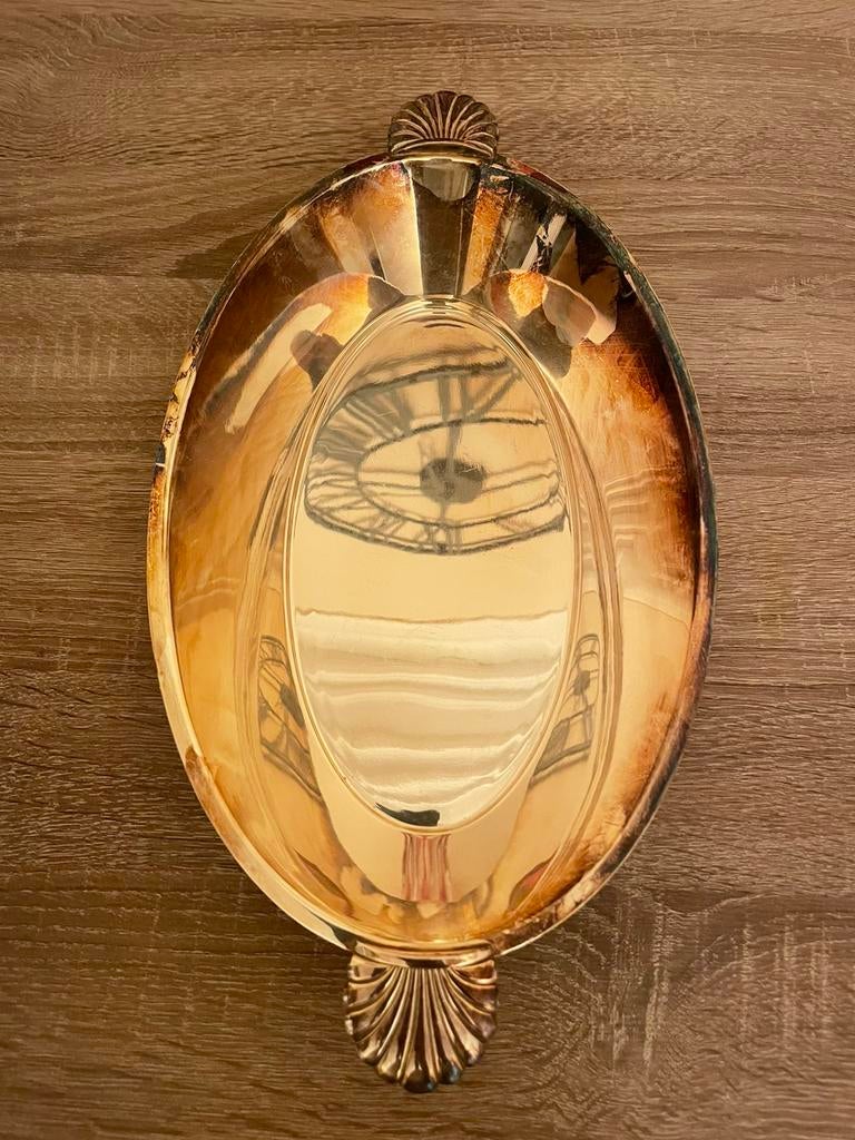 Plat en metal argente  coquille christofle gallia, Antiquités & Art