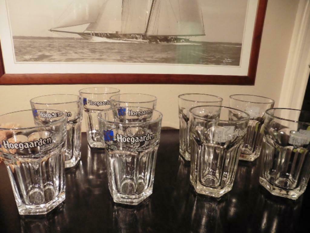 Hoegaarden glas (rosé en normaal), Enlèvement ou Envoi, Comme neuf, Verre à bière
