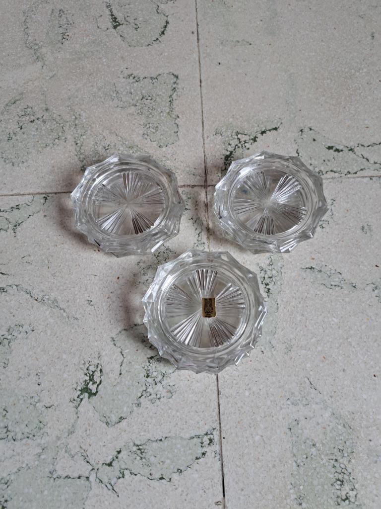Set 9 glas onderzetters VMC Reims France, Antiek en Kunst, Antiek | Glaswerk en Kristal, Ophalen