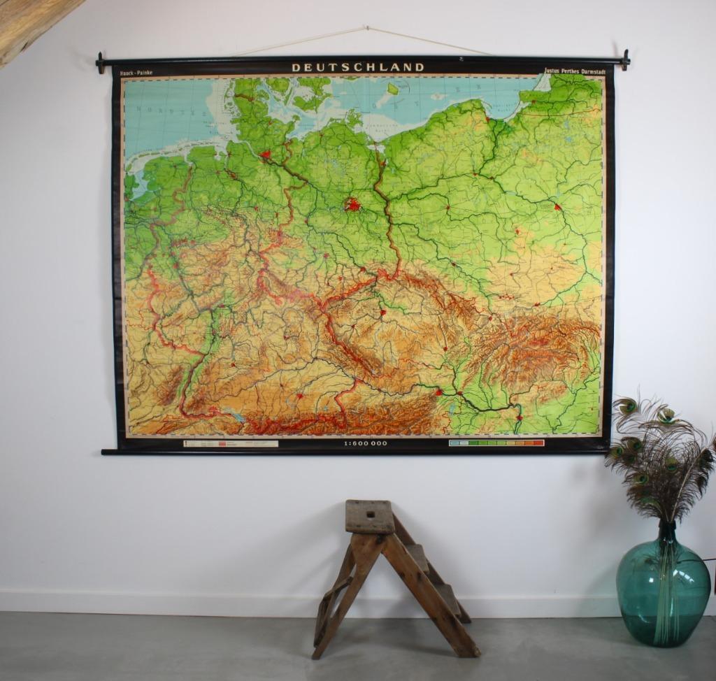 carte scolaire vintage Allemagne, Enlèvement, Géographie