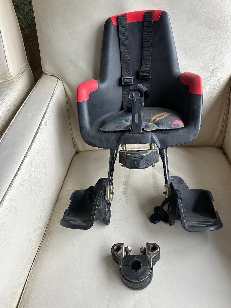 Siège de vélo avant Bobike, Vélos & Vélomoteurs, Siège avant, Repose-pieds, Comme neuf, Enlèvement