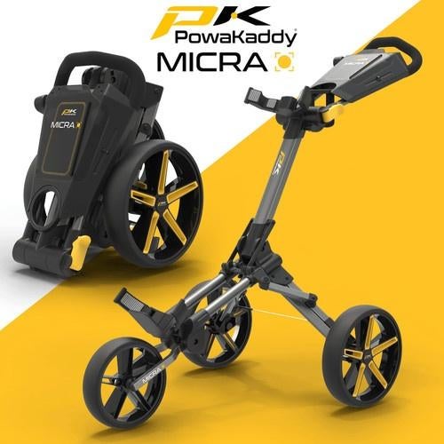 Powakaddy Micra - gunmetal/yellow -, Sport en Fitness, Golf, Ophalen of Verzenden, Nieuw, Golfkar, Overige merken