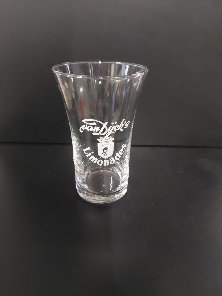 Oud limonade glas Van Dyck s, Verzamelen, Ophalen of Verzenden, Zo goed als nieuw, Frisdrankglas