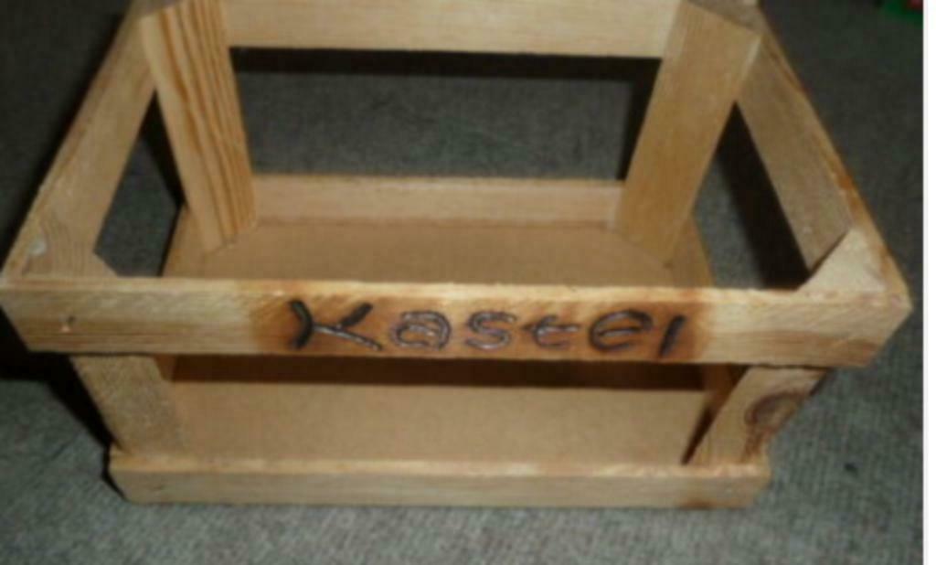 # houten bier kratje KASTEL bier uit Kasterlee "groot model", Verzamelen, Biermerken, Ophalen of Verzenden, Nieuw, Overige typen