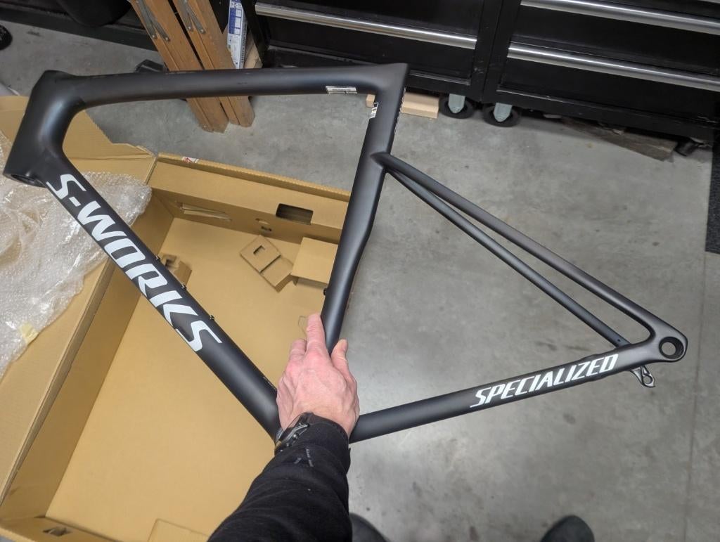 framesset Tarmac SL8 S-Works maat 58, Fietsen en Brommers, Fietsonderdelen, Ophalen of Verzenden, Zo goed als nieuw, Frame, Specialized