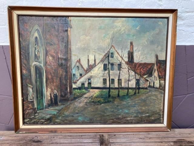 Tableau Hubert OP DE BEECK., Antiquités & Art, Enlèvement ou Envoi