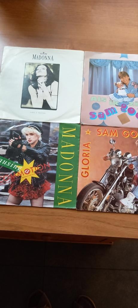Lp singles Madonna& Sam Gooris, Ophalen of Verzenden, Gebruikt