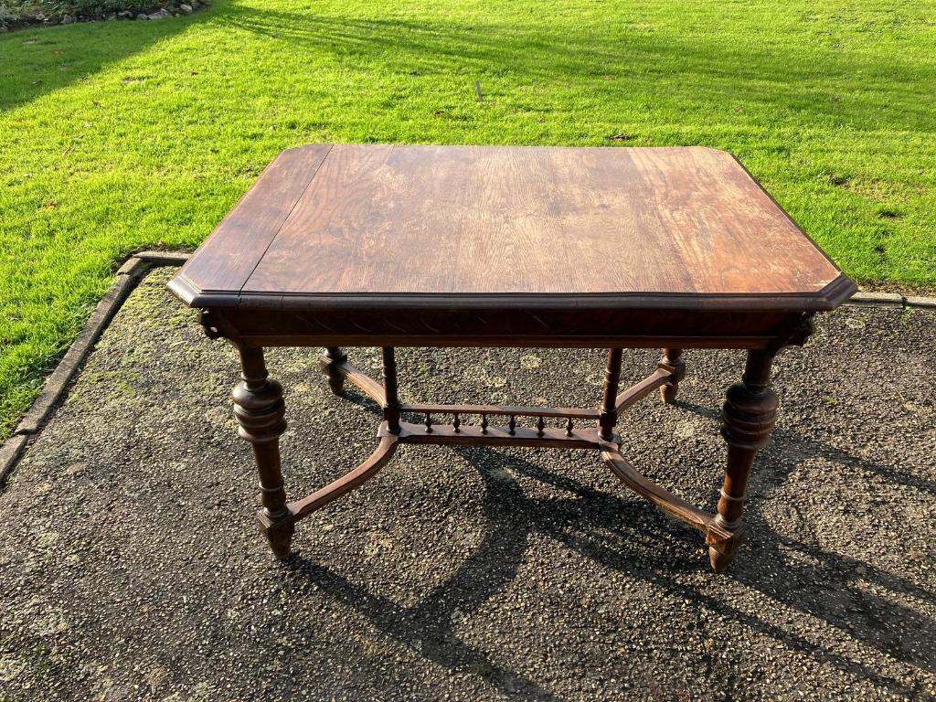 Tafel en 6 stoelen, Huis en Inrichting, Tafels | Eettafels, Ophalen, Gebruikt, 100 tot 150 cm, 50 tot 100 cm